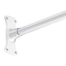 Signature Hardware Chrome 66 in. Straight Shower Rod 