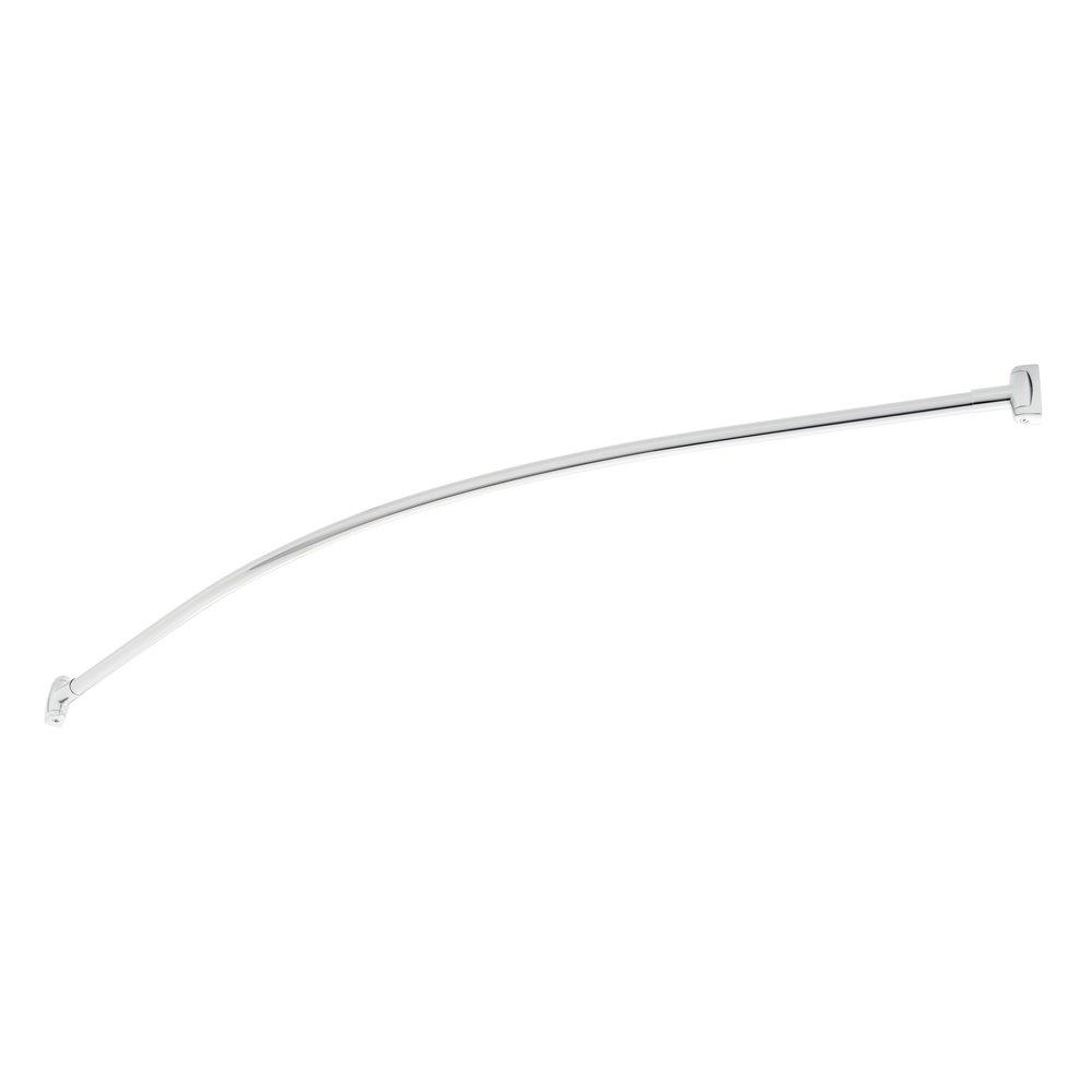 Signature Hardware Chrome 60 in. Curved Shower Rod 