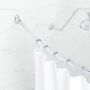 Signature Hardware Chrome 60 in. Curved Shower Rod 