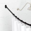 Signature Hardware Matte Black 60 in. Curved Shower Rod 