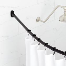 60 in. Curved Shower Rod in Matte Black
