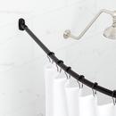 66 in. Curved Shower Rod in Matte Black