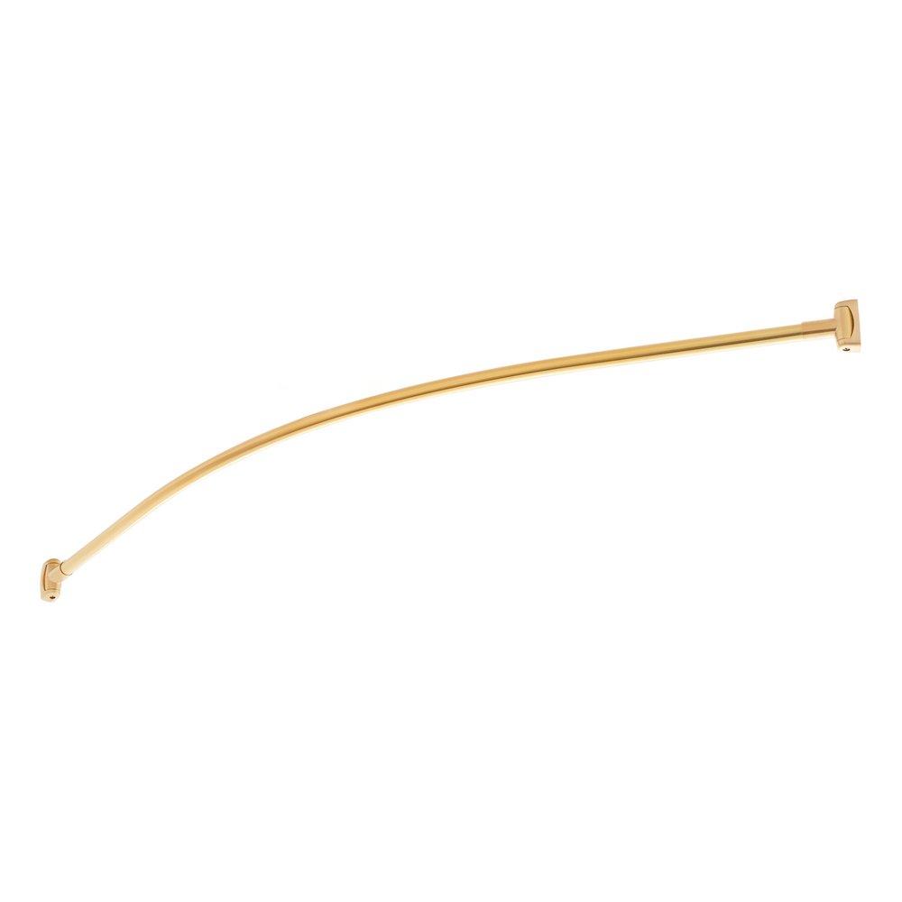 Signature Hardware Brushed Gold 72 in. Curved Shower Rod 