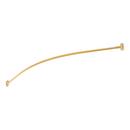 Signature Hardware Brushed Gold 72 in. Curved Shower Rod 