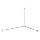 Signature Hardware Brushed Nickel 60 in. L-shaped Shower Rod 