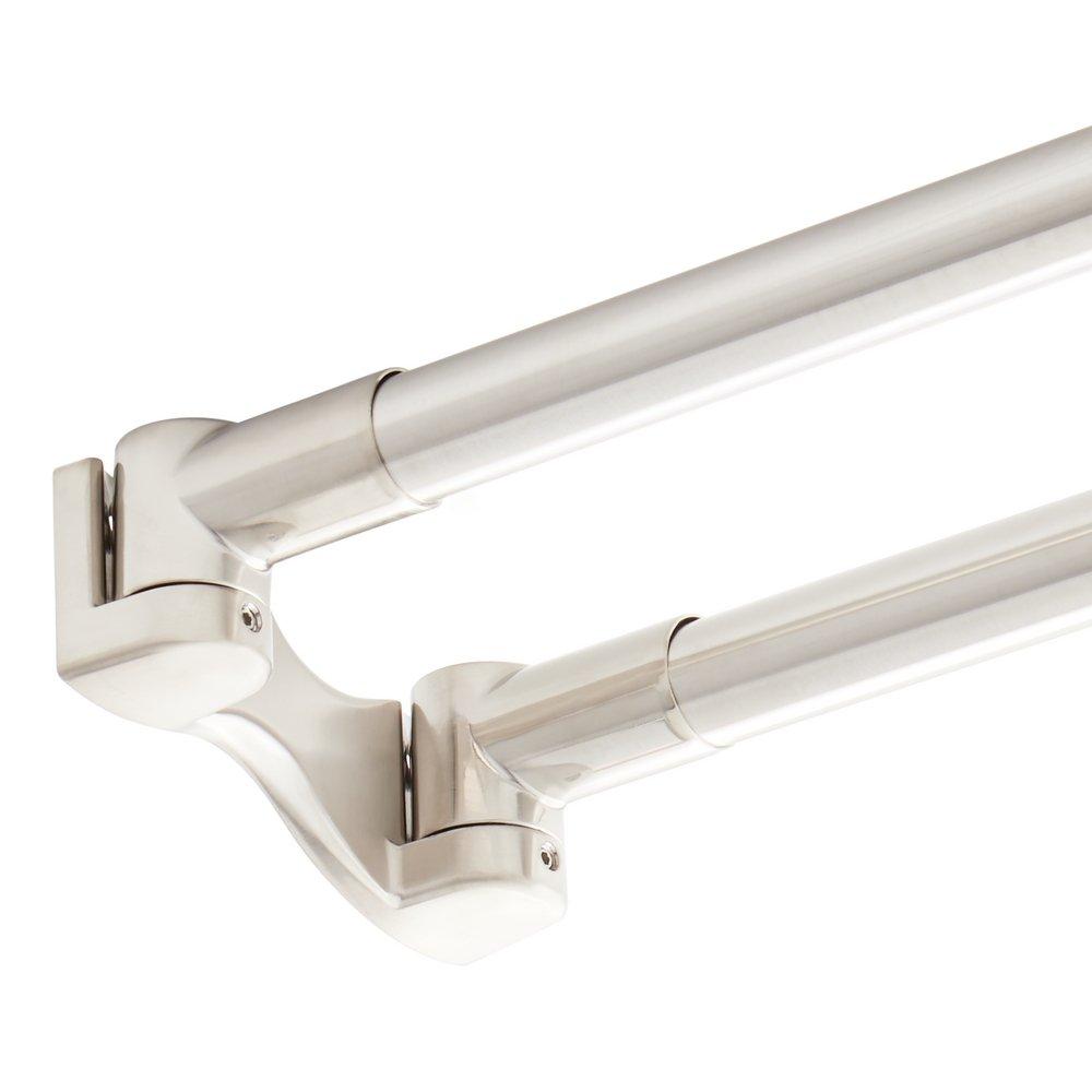 Signature Hardware Brushed Nickel 60 in. Straight Shower Rod 