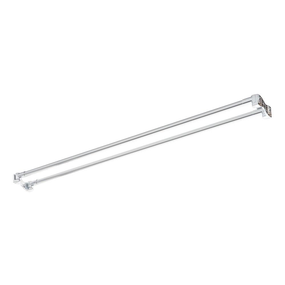 Signature Hardware Chrome 60 in. Straight Shower Rod 