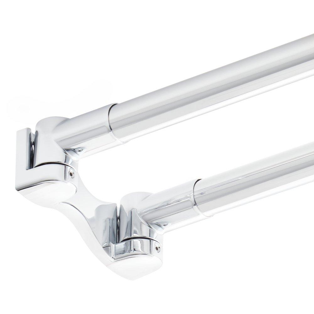 Signature Hardware Chrome 60 in. Straight Shower Rod 