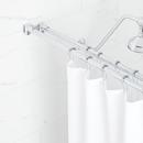 Signature Hardware Chrome 60 in. Straight Shower Rod 