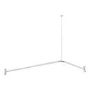 Signature Hardware Chrome 36 in. L-shaped Shower Rod 
