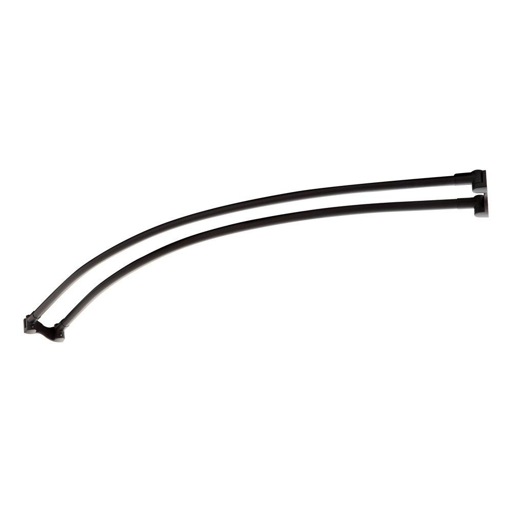 Signature Hardware Matte Black 60 in. Curved Shower Rod 