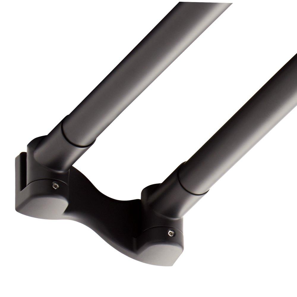 Signature Hardware Matte Black 60 in. Curved Shower Rod 