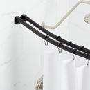 60 in. Curved Double Shower Rod in Matte Black