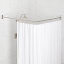 Signature Hardware Brushed Nickel 36 in. L-shaped Shower Rod 