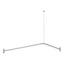 Signature Hardware Brushed Nickel 36 in. L-shaped Shower Rod 