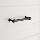 4-3/8 in. Solid Brass Cabinet Pull in Black