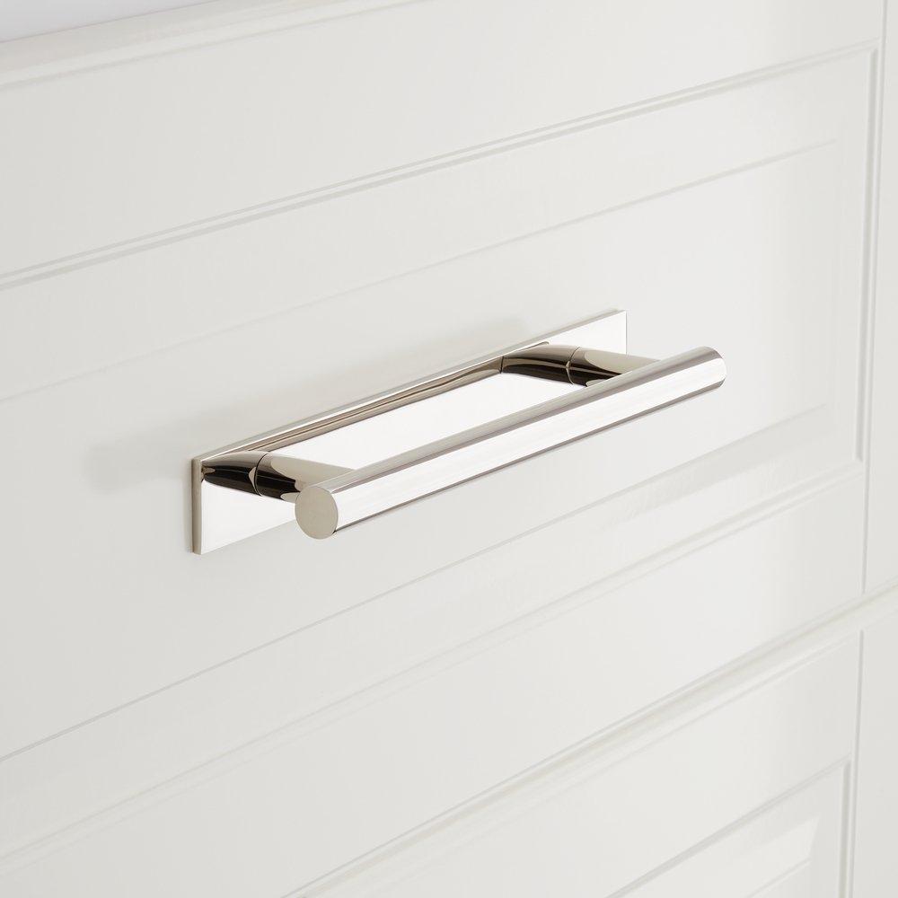 Signature Hardware Polished Nickel 6 in. Solid Brass Cabinet Pull 