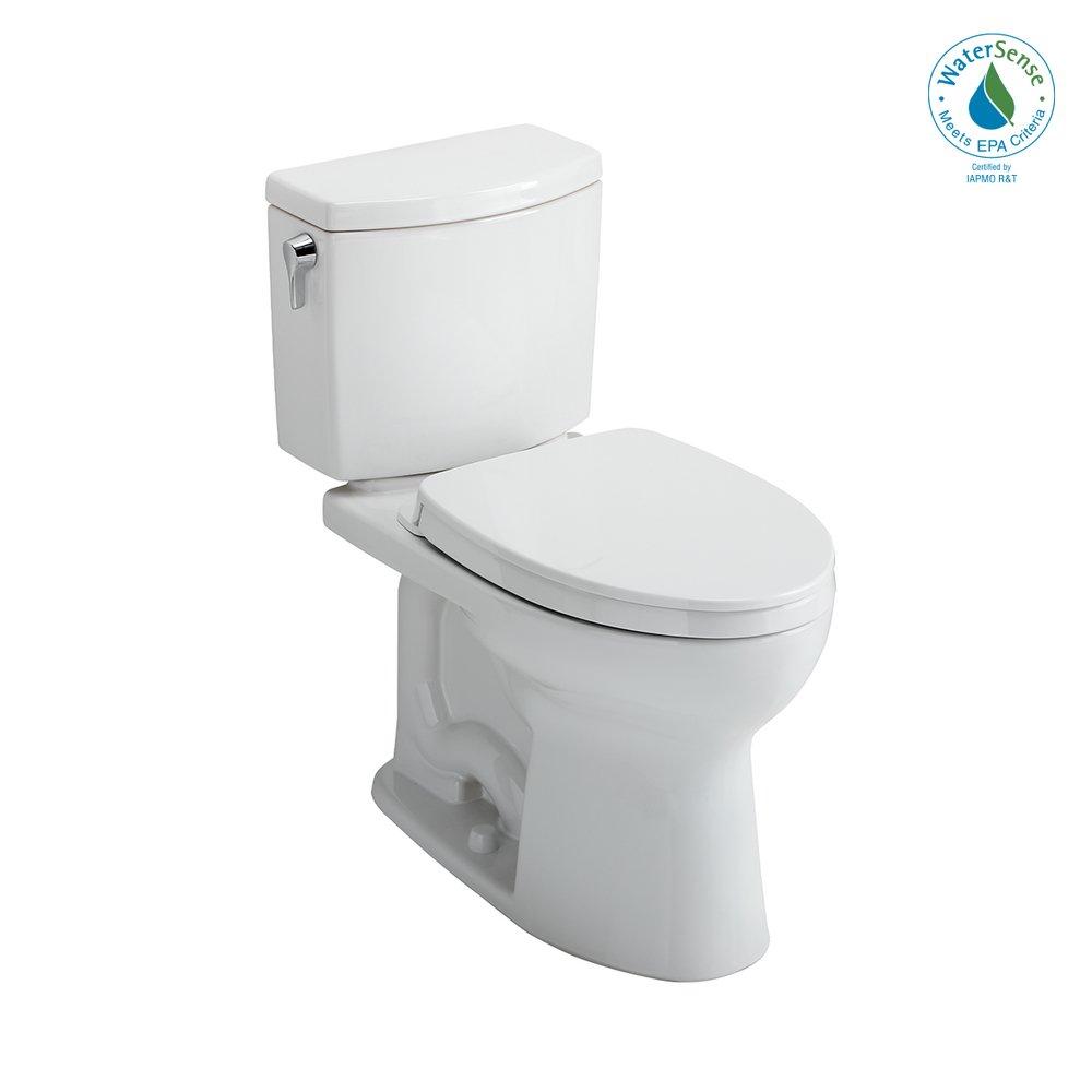 1.0 gpf Elongated Two Piece Toilet in Cotton White 