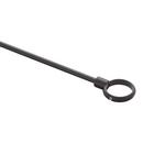 Signature Hardware Matte Black 60 in. L-shaped Shower Rod 
