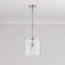 60W 1-Light Medium E-26 Pendant in Brushed Nickel