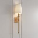 60W 1-Light Candelabra E-12 Wall Sconce in Brushed Gold