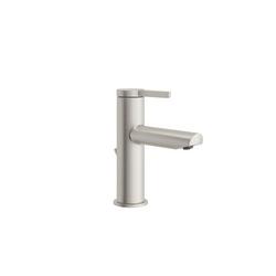 Single Handle Monoblock Bathroom Sink Faucet with Drain Assembly in Brushed Nickel