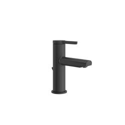 Single Handle Monoblock Bathroom Sink Faucet with Drain Assembly in Matte Black