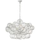 Visual Comfort & Co. Signature Plaster White/Clear Swirled Glass 24 x 33 in. 40W 1-Tier 8-Light Incandescent Transitional Chandelier 