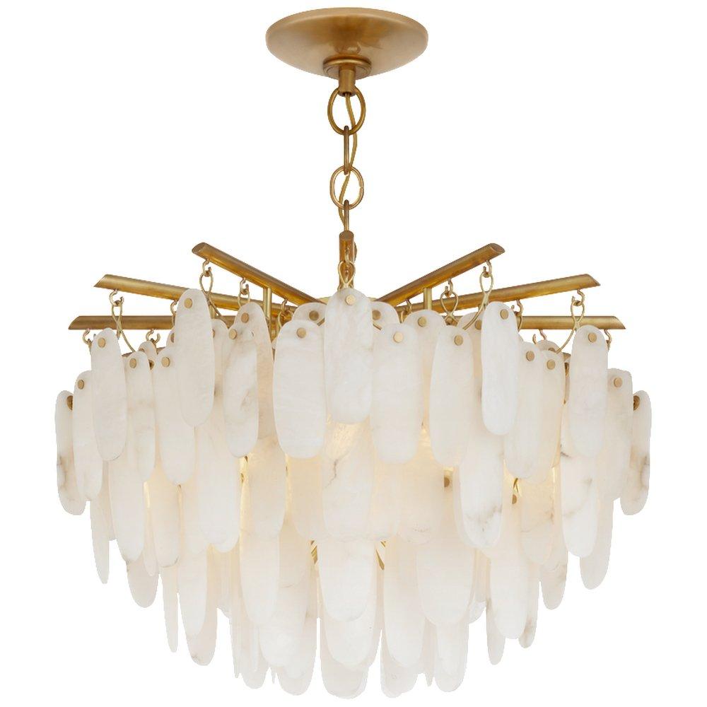 Visual Comfort & Co. Signature Antique Burnished Brass 19 x 24-1/2 in. 3.5W 18-Light LED Casual Chandelier 