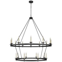 40W 20-Light 2-Tier Chandelier in Bronze