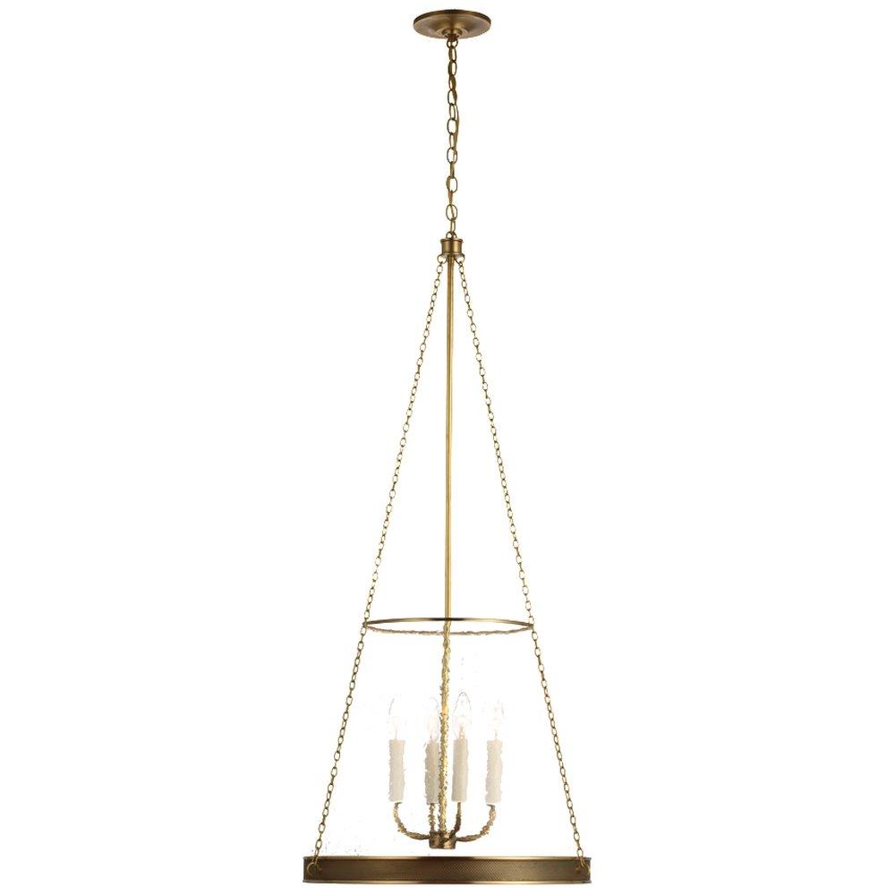 Visual Comfort & Co. Signature Soft Brass 6.5W 4-Light Candelabra E-12 LED Pendant Light 