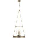 6.5W 4-Light Candelabra E-12 LED Pendant Light in Soft Brass