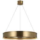 123 x 30 in. 65W LED Modern Chandelier in Antique Burnished Brass