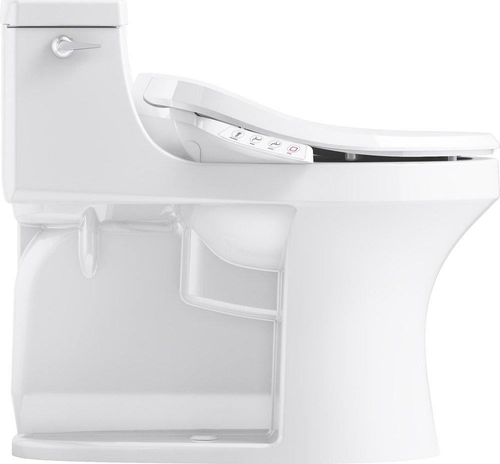 KOHLER White 1.28 gpf Elongated Floor Mount One Piece Toilet 