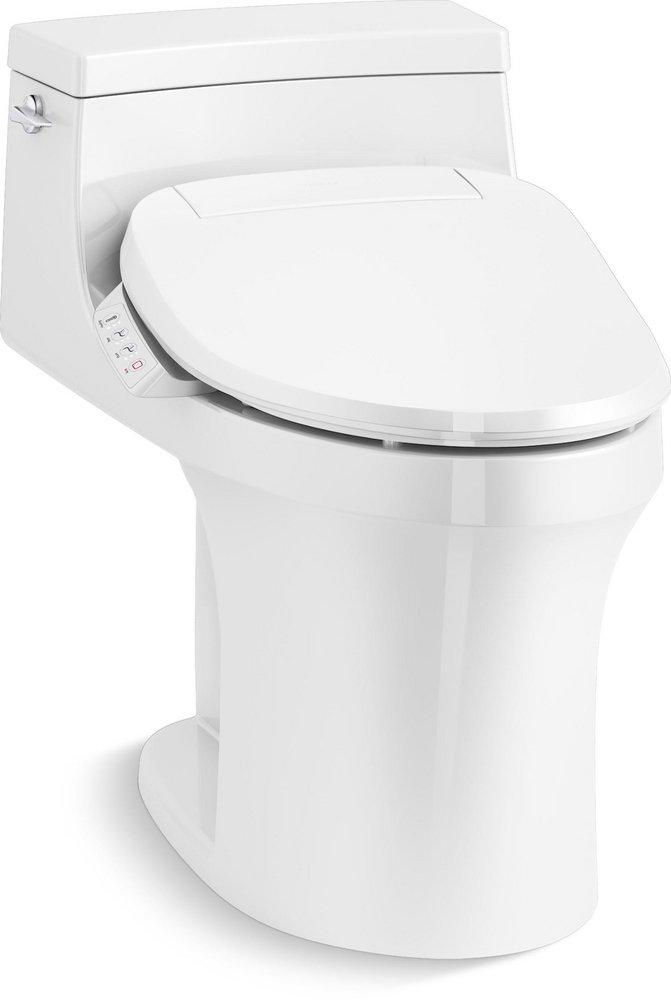 KOHLER White 1.28 gpf Elongated Floor Mount One Piece Toilet 