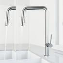 VIGO Stainless Steel Single Handle Pull Down Kitchen Faucet 