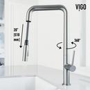 VIGO Stainless Steel Single Handle Pull Down Kitchen Faucet 
