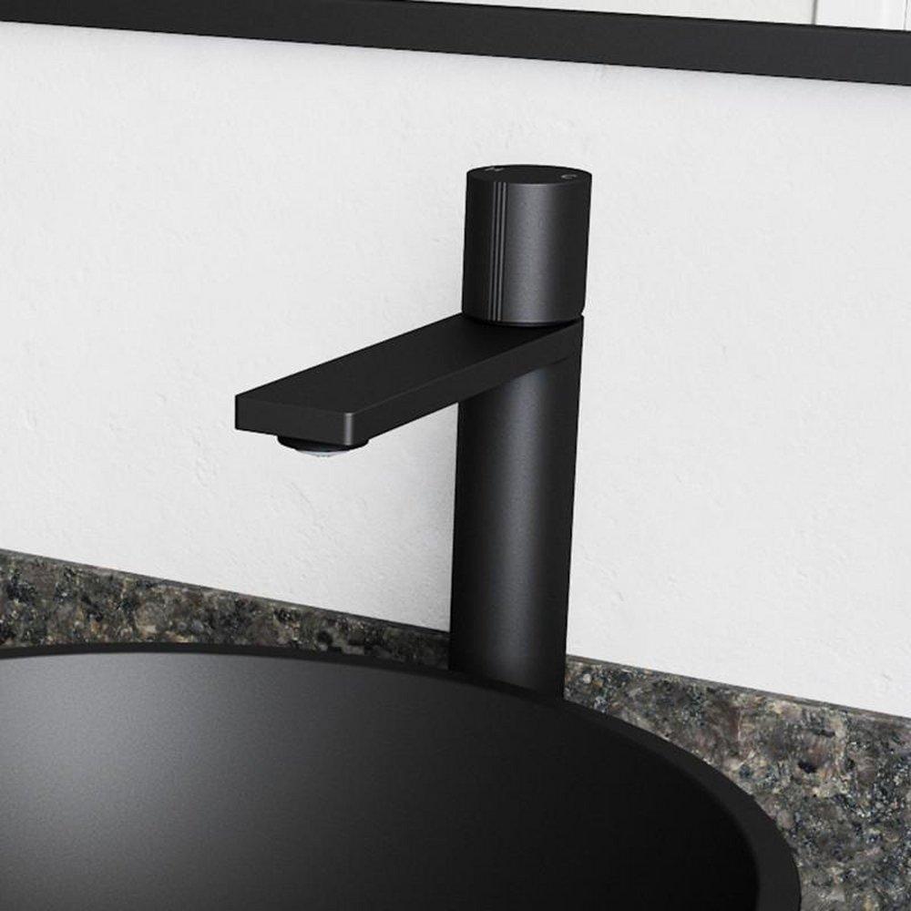 VIGO Matte Black Single Handle Vessel Filler Bathroom Sink Faucet 