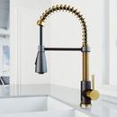 VIGO Matte Brushed Gold Single Handle Pull Down Kitchen Faucet 
