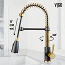 VIGO Matte Brushed Gold Single Handle Pull Down Kitchen Faucet 