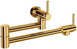 Wall Mount Pot Filler in Unlacquered Brass