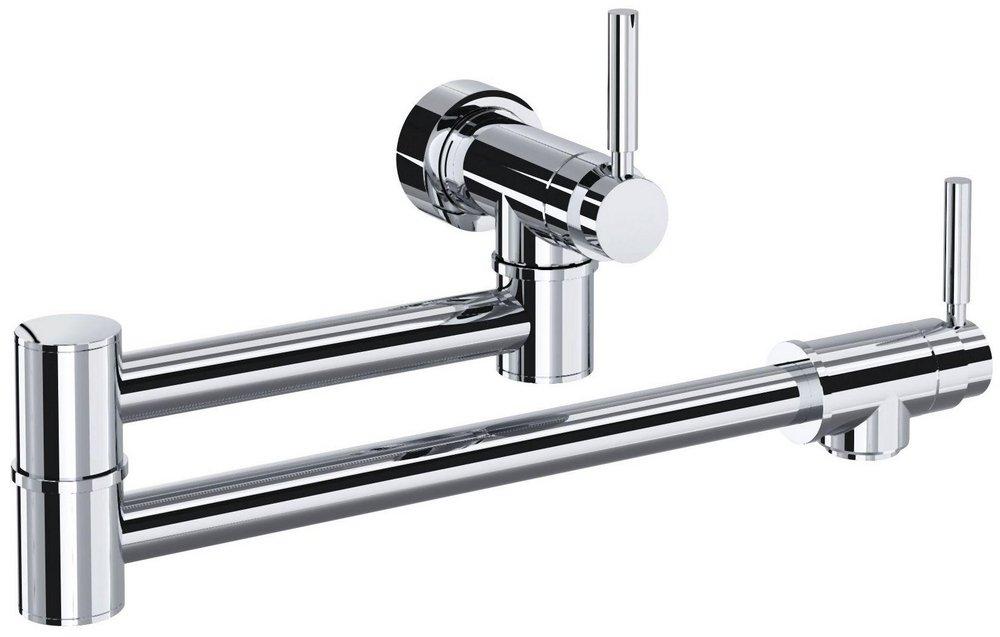 Perrin & Rowe&reg; Polished Chrome Two Handle Lever Pot Filler 