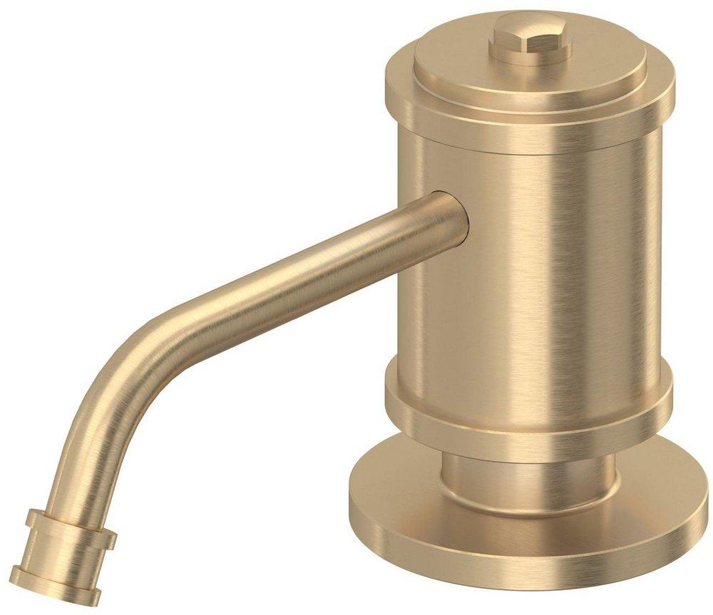 ROHL&reg; Satin English Gold 16 oz. Deck Mount Brass Soap & Lotion Dispenser 