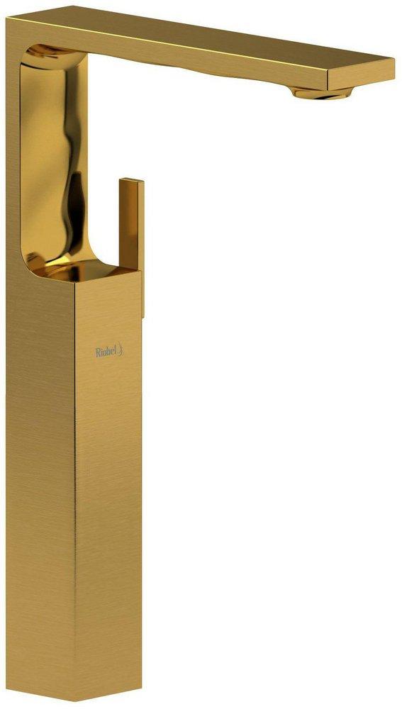Riobel Brushed Gold Single Handle Monoblock Bathroom Sink Faucet 