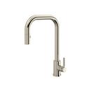 Perrin & Rowe&reg; Polished Nickel Pull Down and Monoblock Kitchen Faucet 