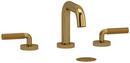 Two Handle Widespread Bathroom Sink Faucet in Brushed Gold