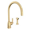 Perrin & Rowe Satin English Gold Monoblock Kitchen Faucet 