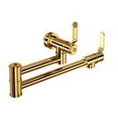 Perrin & Rowe Unlacquered Brass Two Handle Lever Pot Filler 