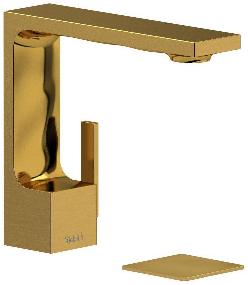 Riobel Brushed Gold Single Handle Monoblock Bathroom Sink Faucet 