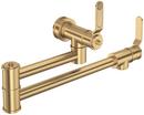 Wall Mount Pot Filler in Satin English Gold